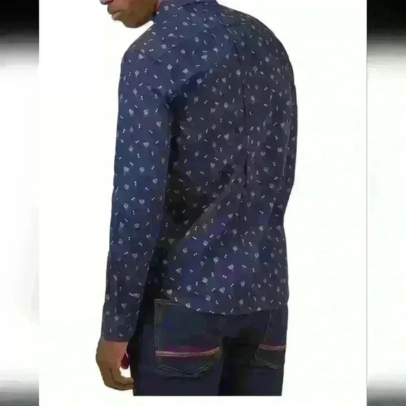 BEN SHERMAN | Men's Navy (Marine) Blue Regular-Fit Scattered Floral Dre… - Picture 2 of 7